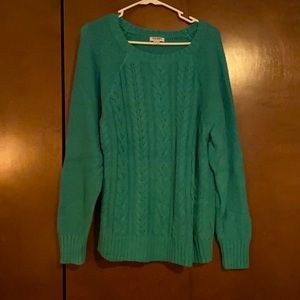 Green Cableknit Sweater